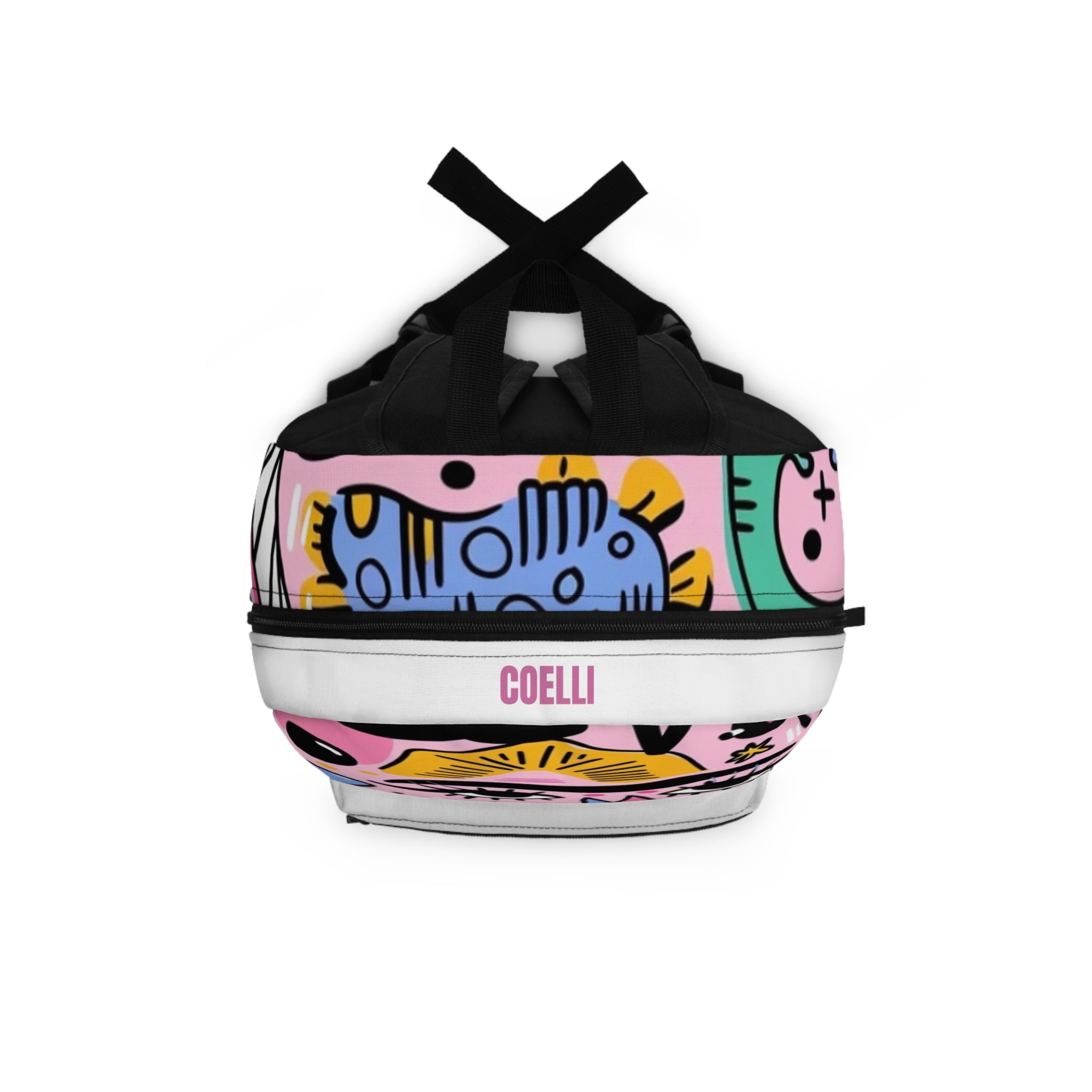 Pink Cartoon Face Backpack