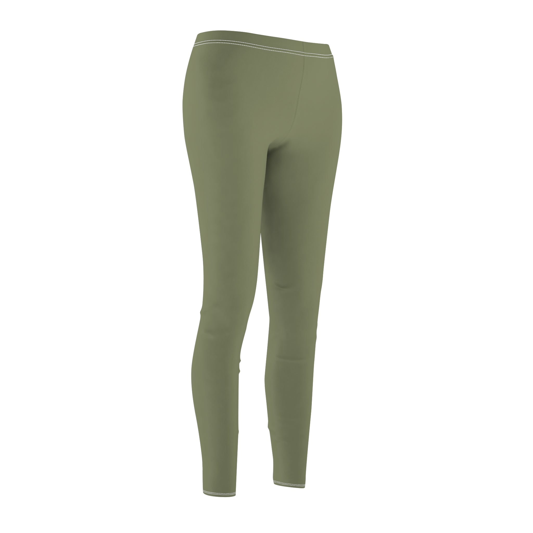 Army Green Women's Brushed Suede Leggings