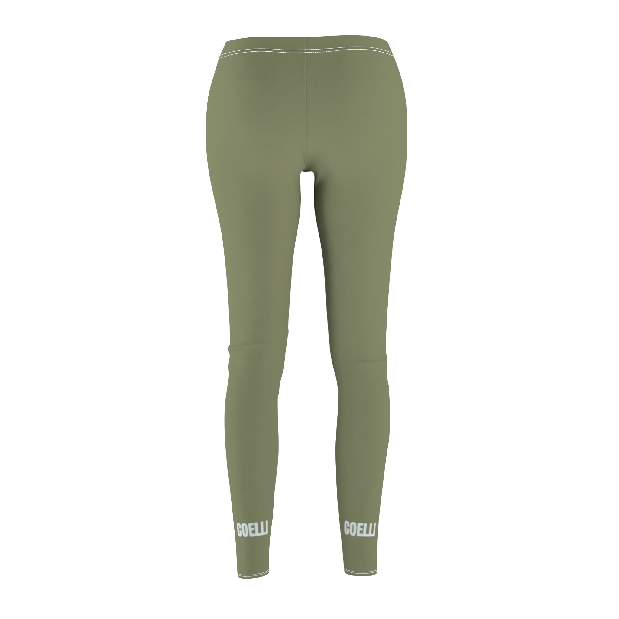 Army Green Women's Brushed Suede Leggings