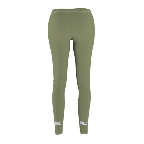 Army Green Women's Brushed Suede Leggings