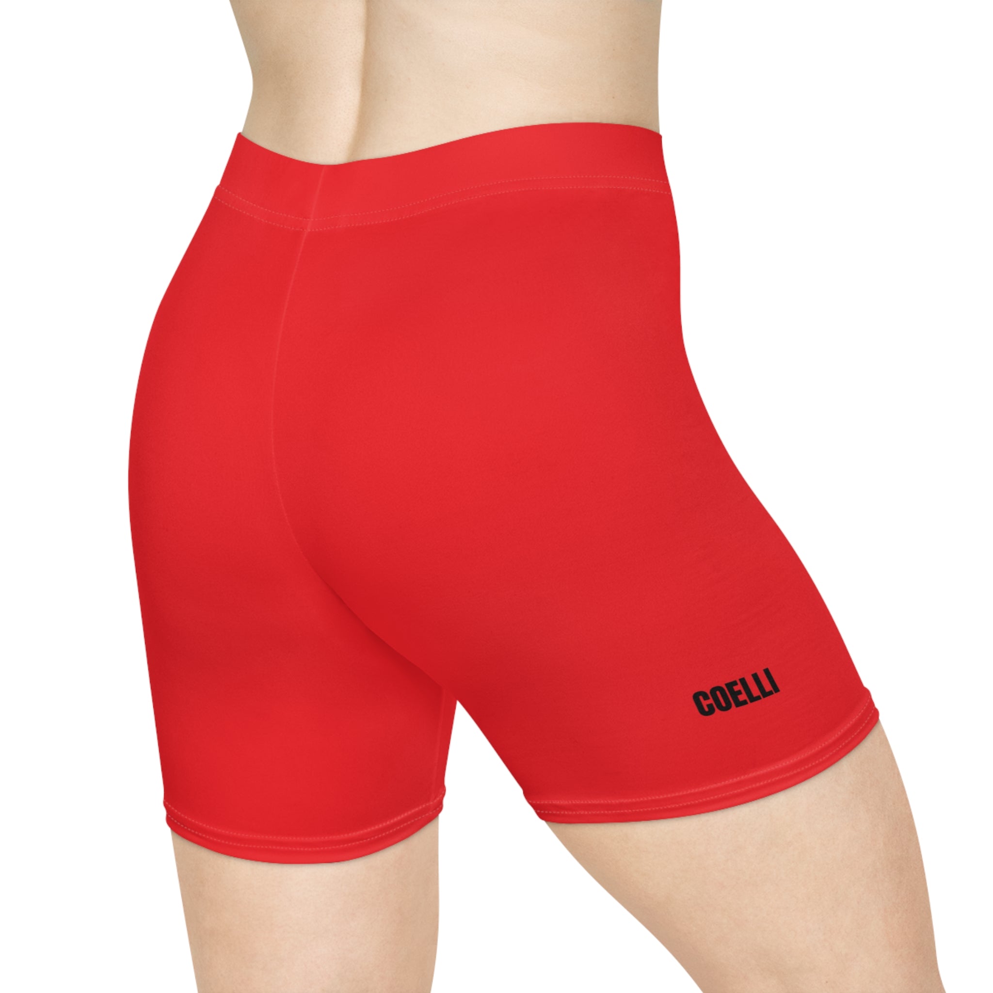 Red Women's Yoga Shorts