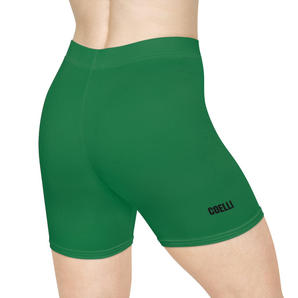 Dark Green Women's Biker Shorts