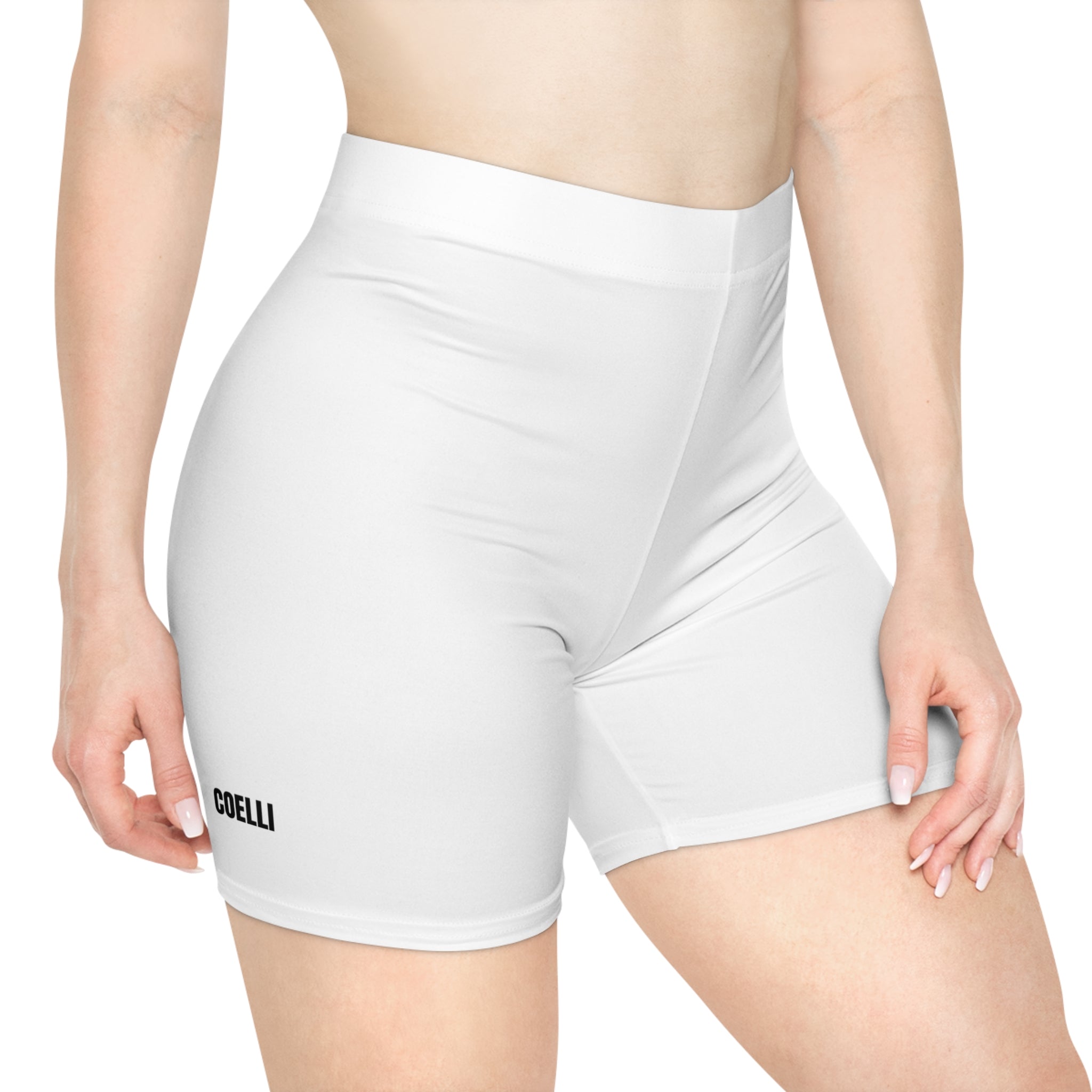 White Women's Biker Shorts