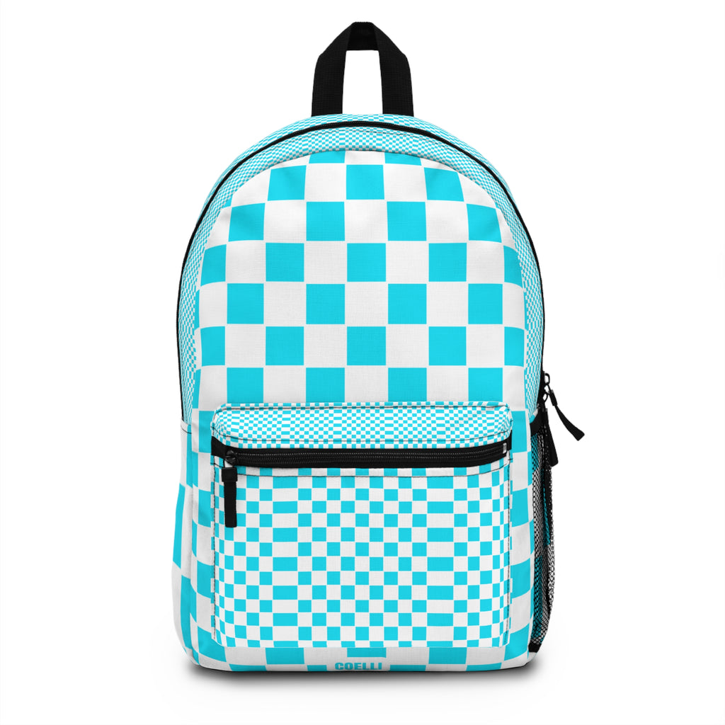 Turquoise Checkerboard Backpack