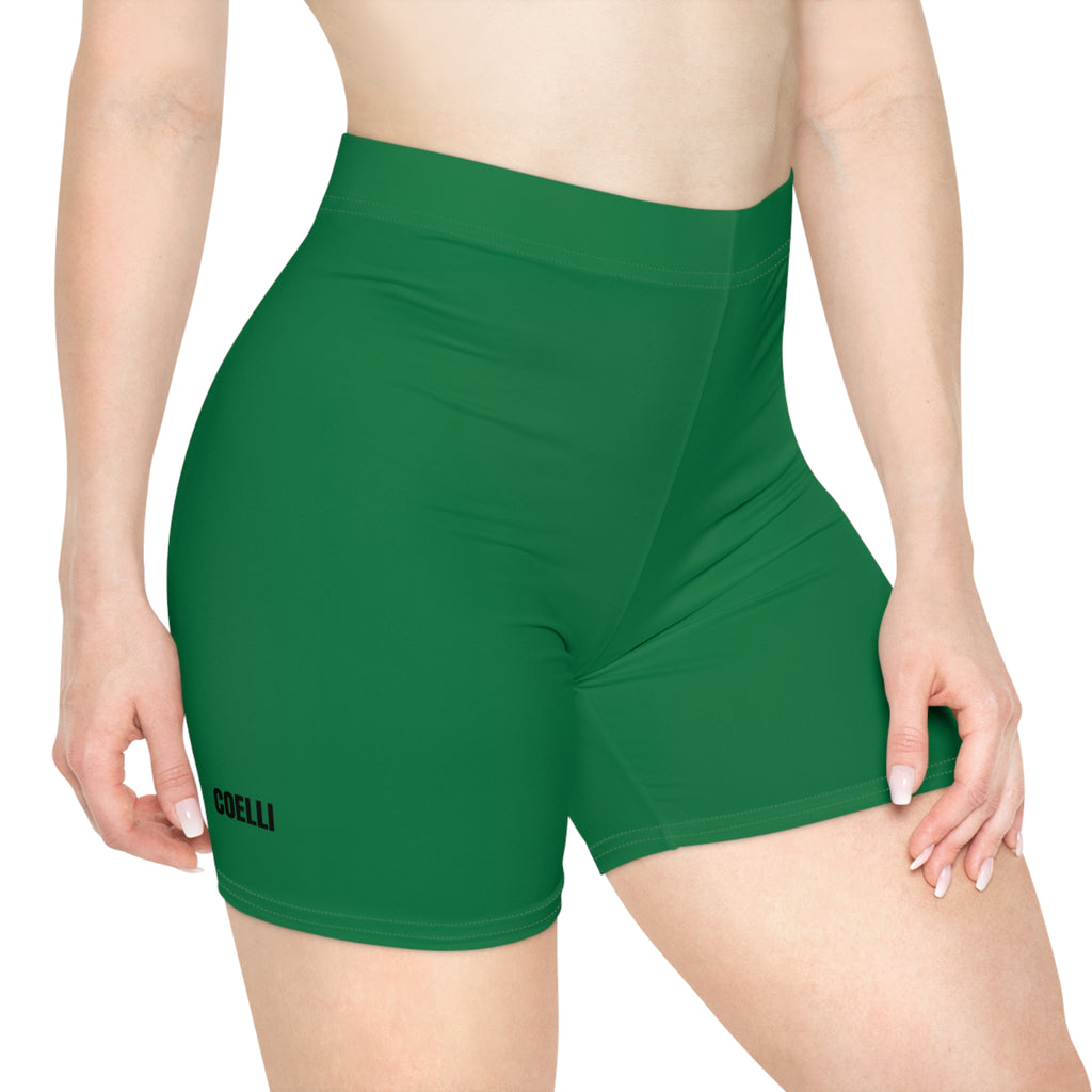 Dark Green Women's Biker Shorts