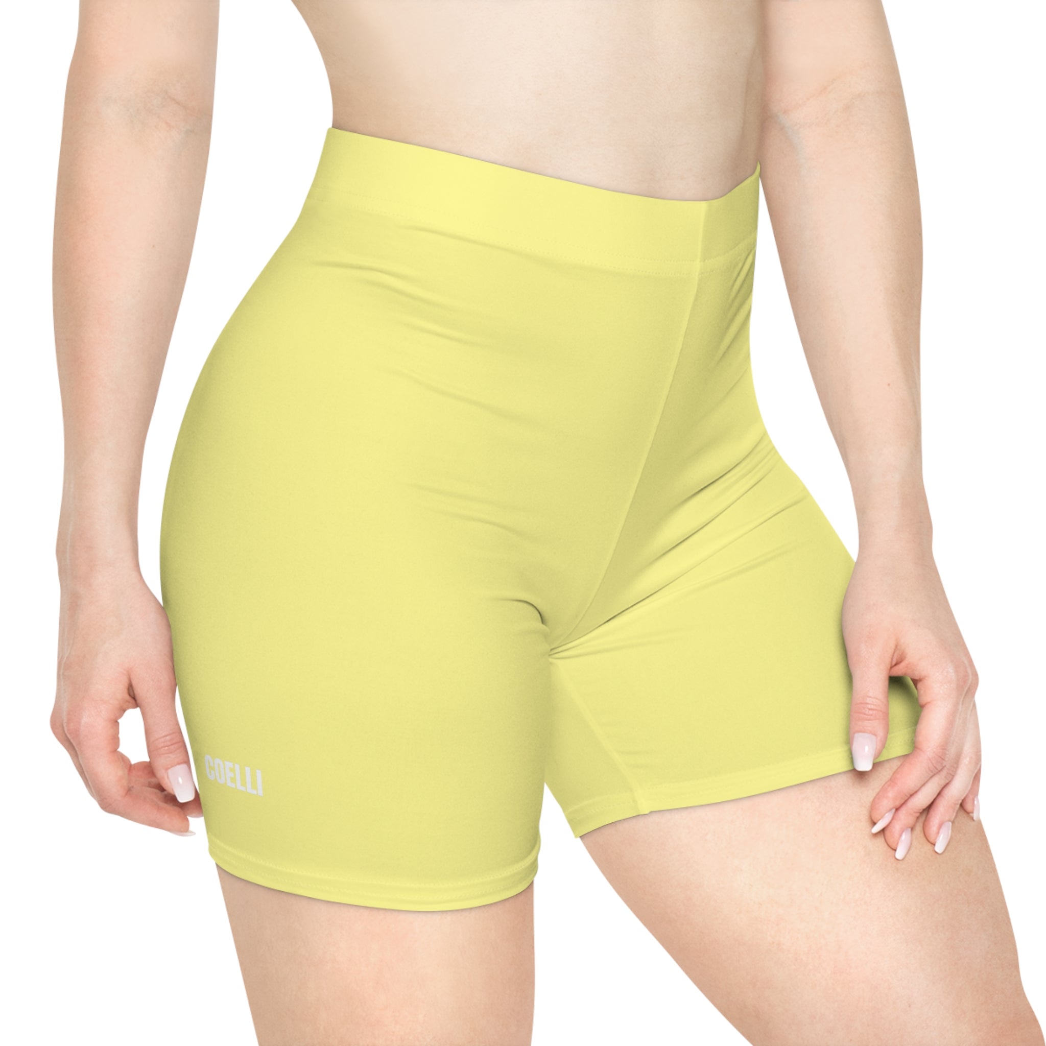 Soft Yellow Women's Biker Shorts
