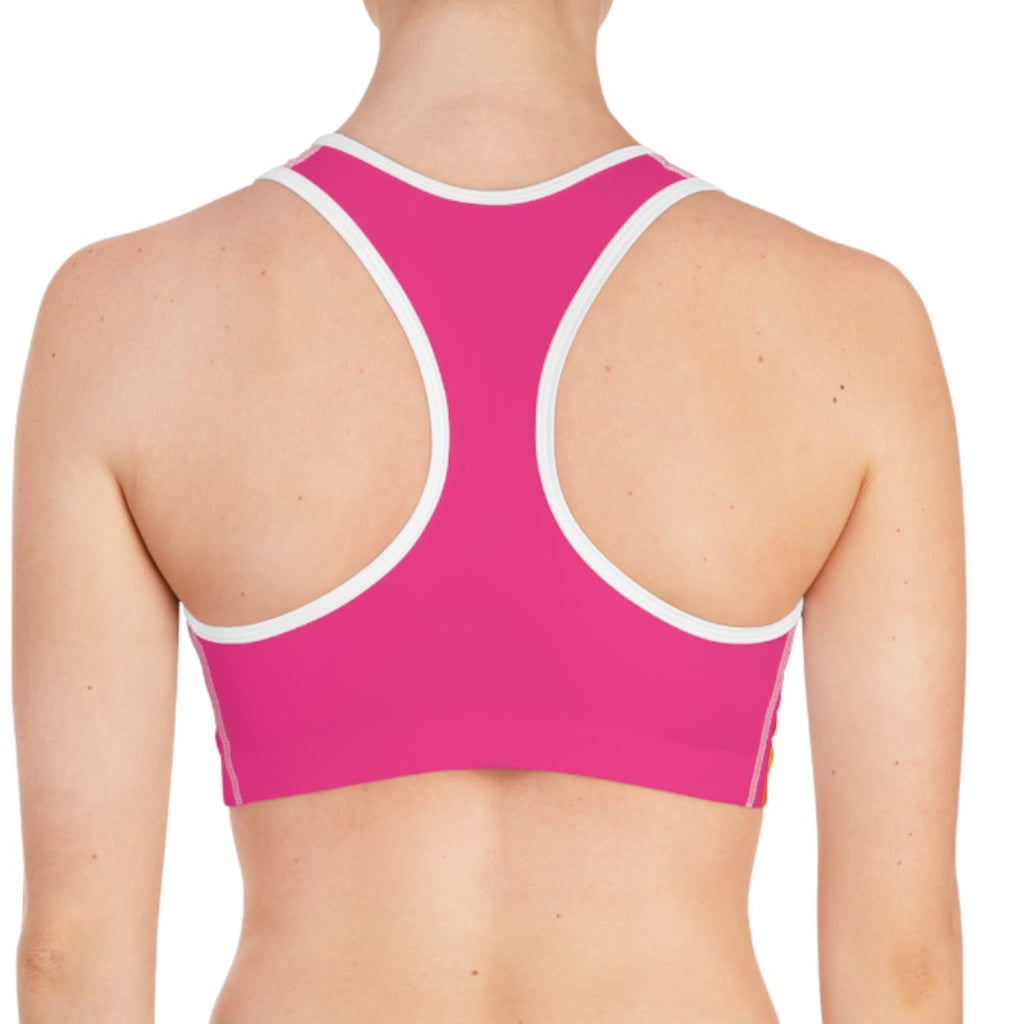 Neon Drift Colorblock Sports Bra