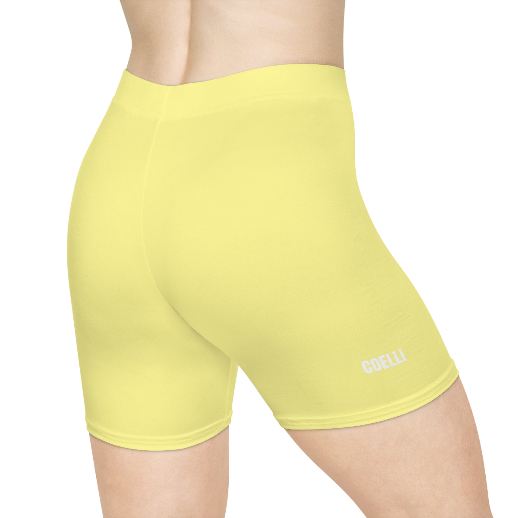 Soft Yellow Women's Biker Shorts