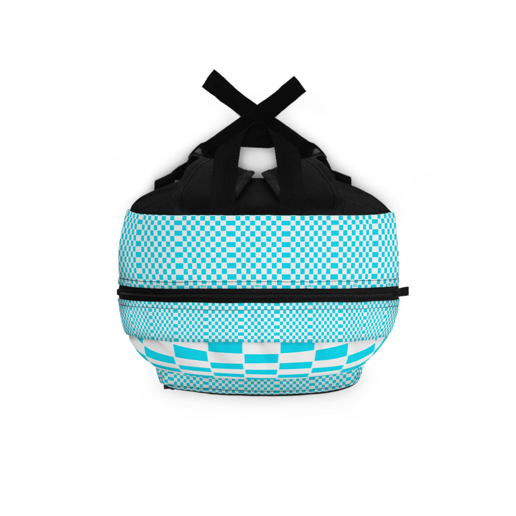 Turquoise Checkerboard Backpack