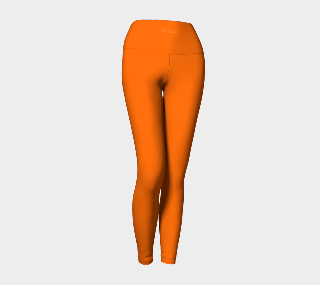 Lava Orange Women’s High Waisted Leggings