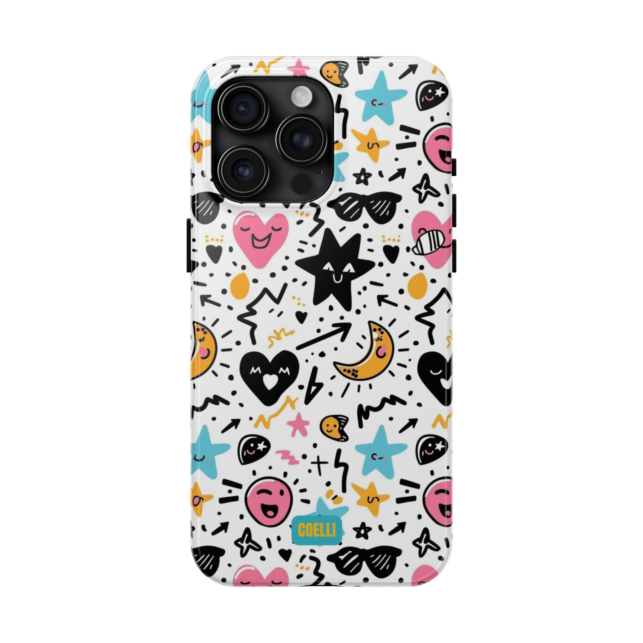 Stars & Hearts Doodle Tough Phone Case | iPhone & Galaxy Models