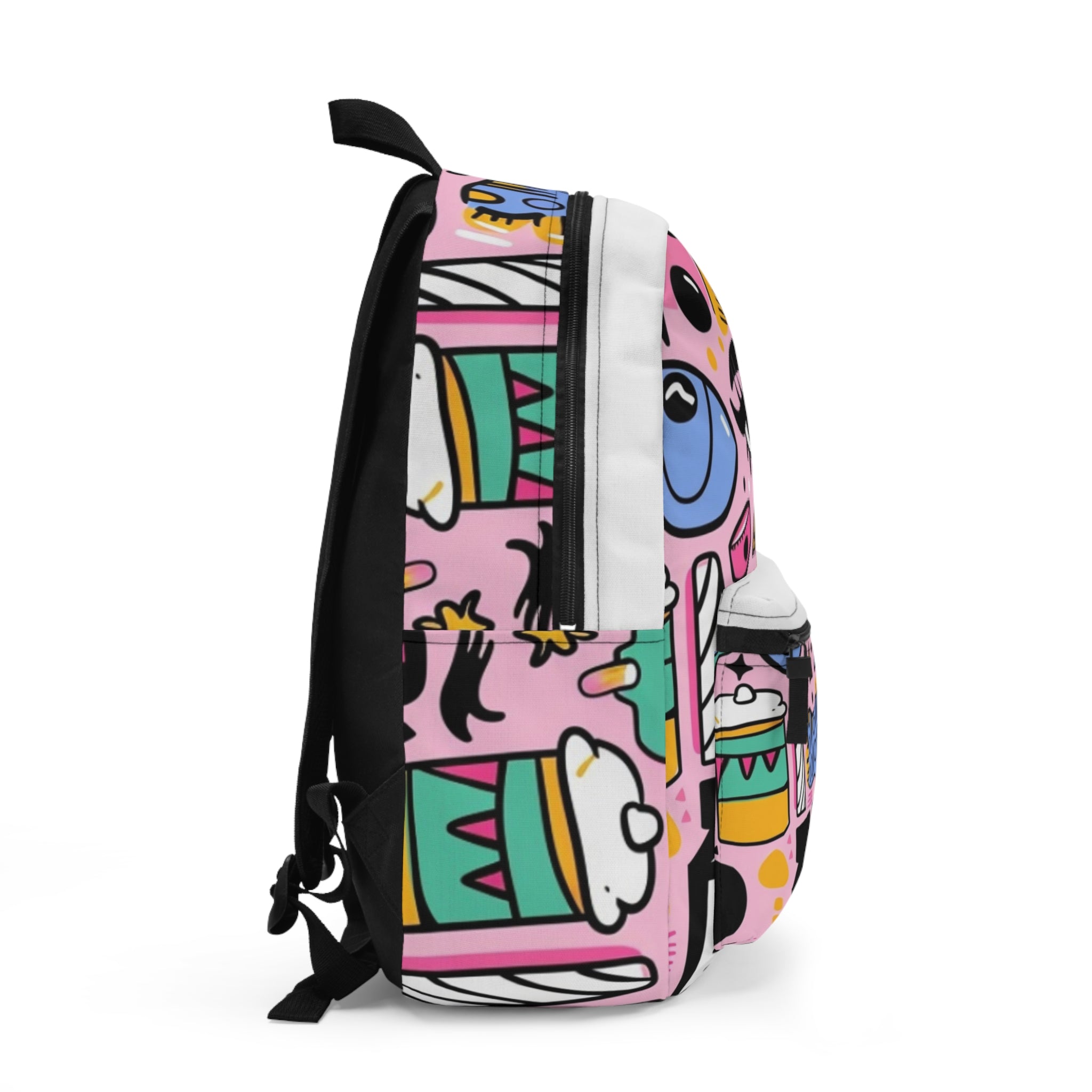 Pink Cartoon Face Backpack