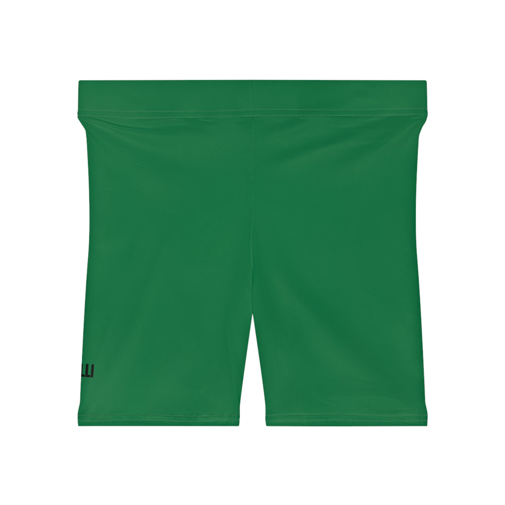 Dark Green Women's Biker Shorts