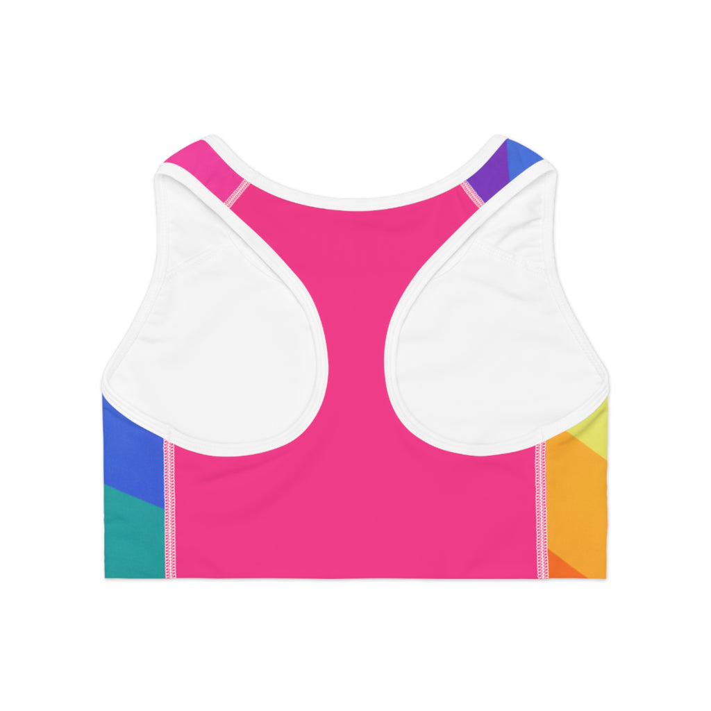 Neon Drift Colorblock Sports Bra