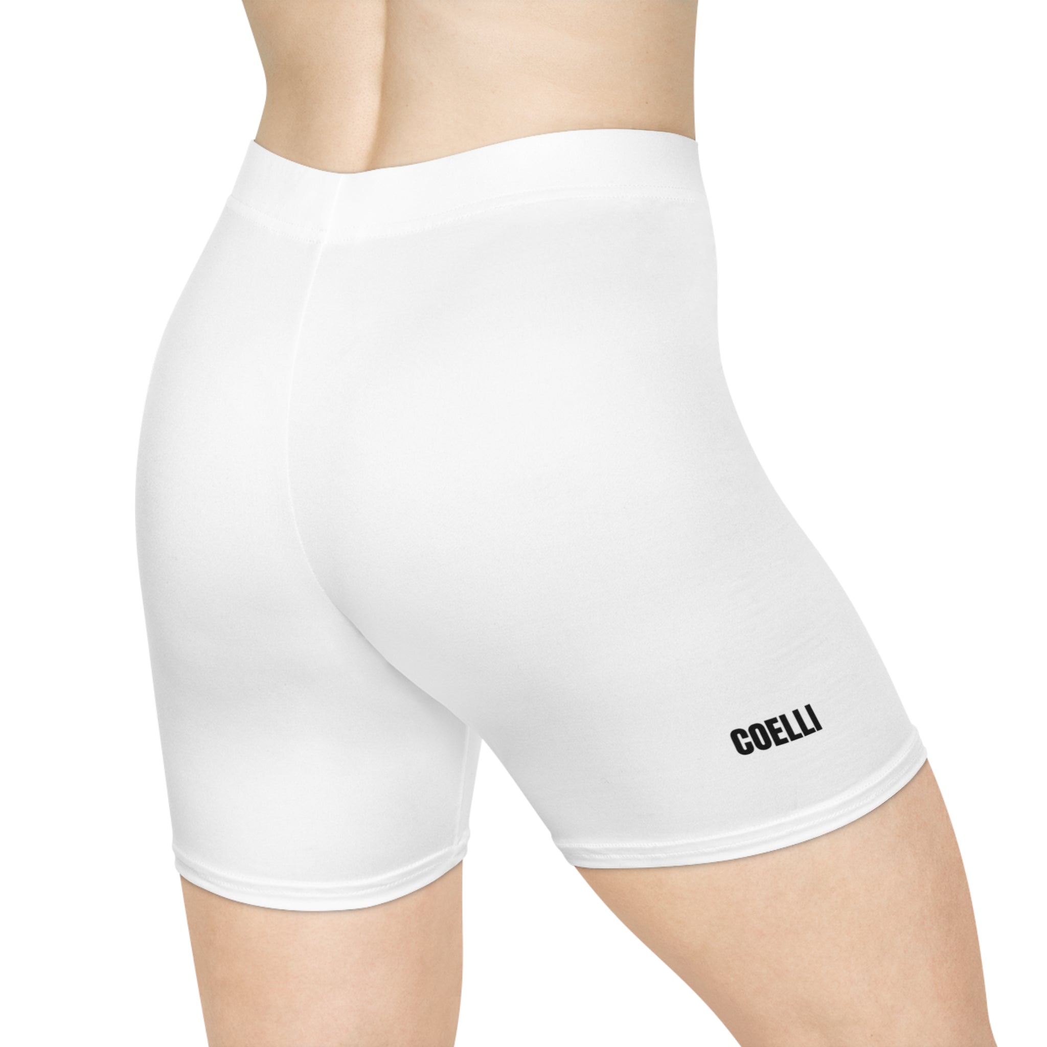 White Women's Biker Shorts