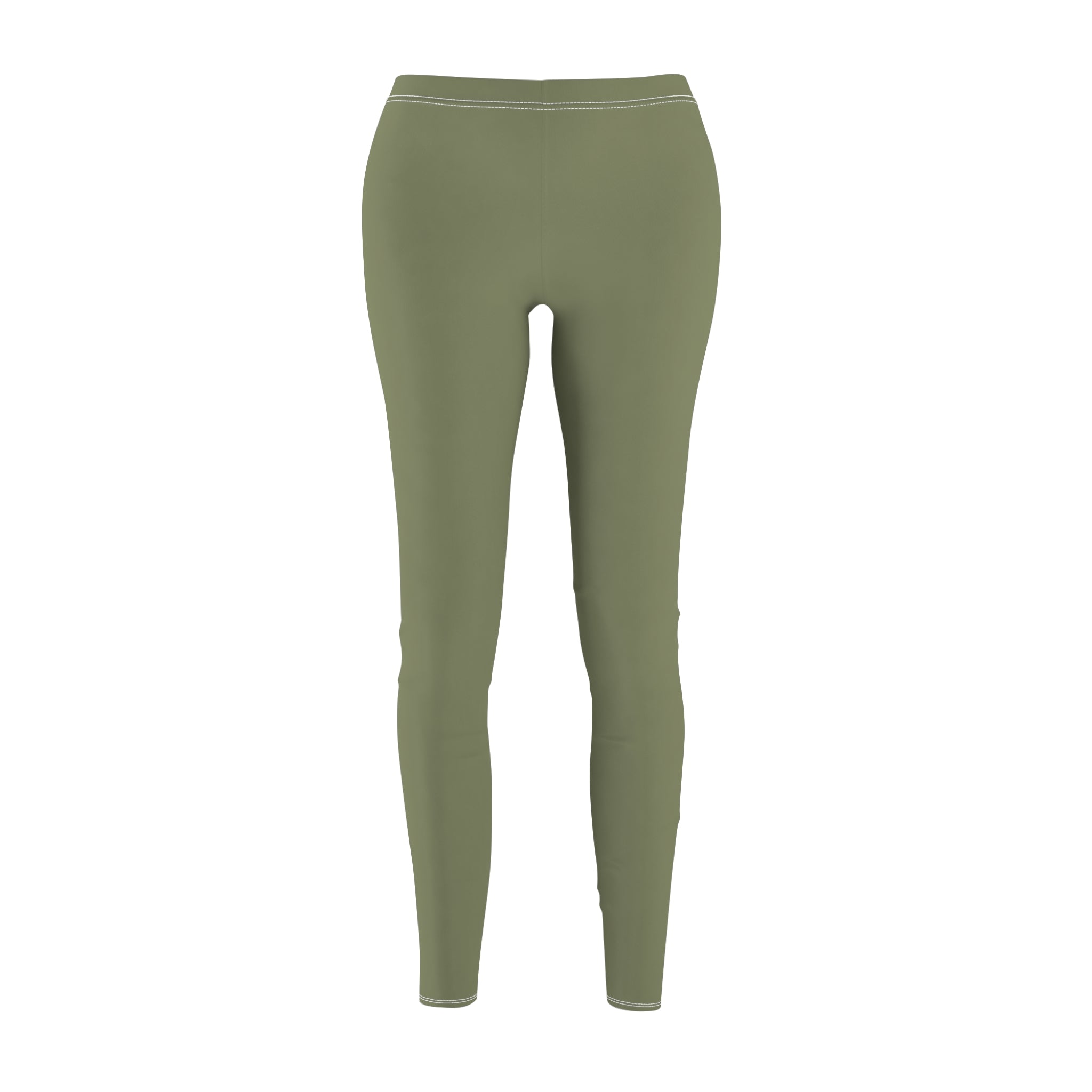 Army Green Women's Brushed Suede Leggings