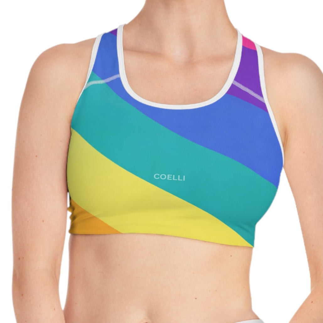 Neon Drift Colorblock Sports Bra