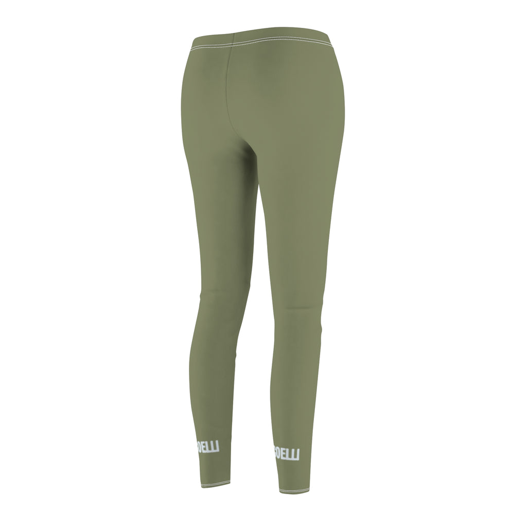 Army Green Women's Brushed Suede Leggings
