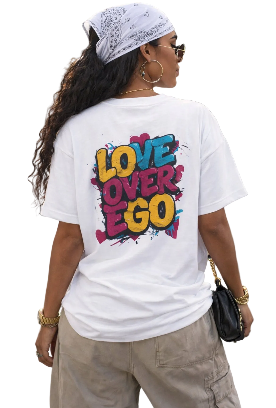 Love Over Ego Women’s Oversized Boxy T‑Shirt