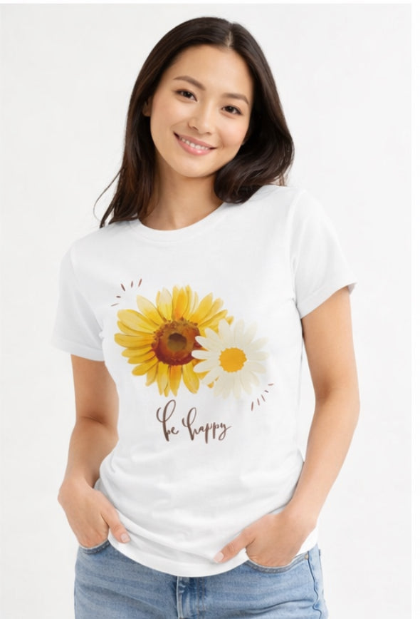 Be Happy Women’s Graphic Tee