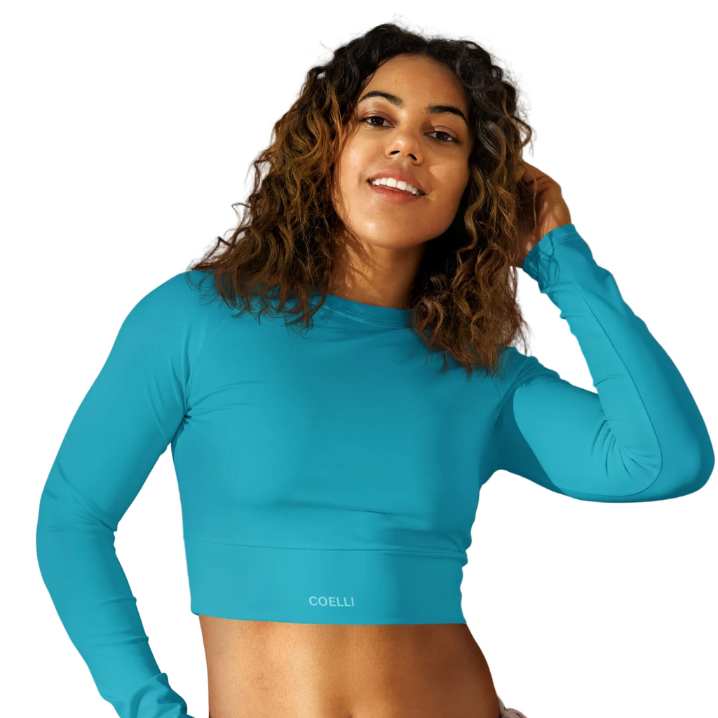 Blue Oceans Women’s Long Sleeve Crop Top