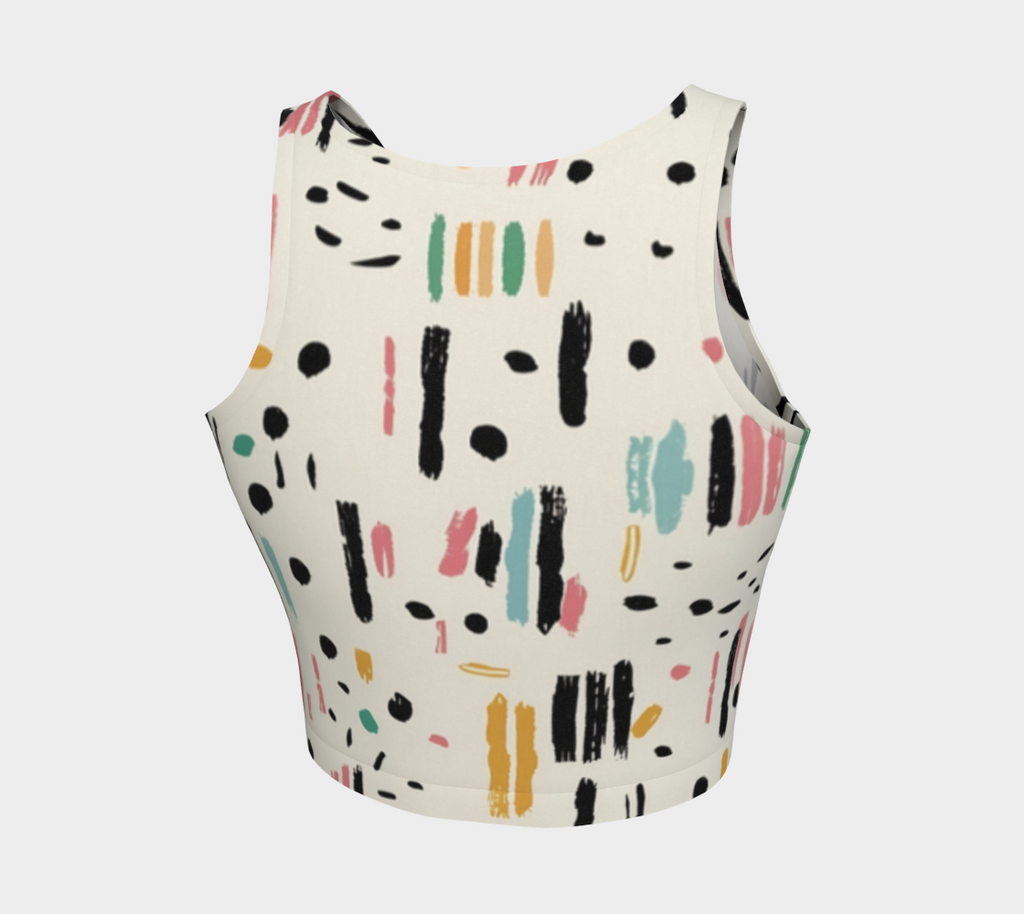 Abstract Brushstroke Women’s Crop Top