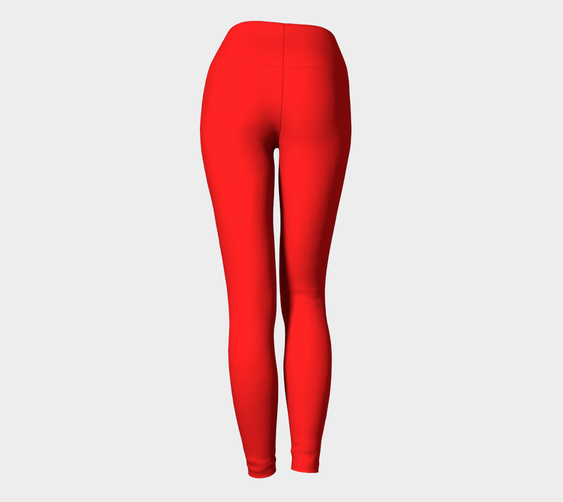 Fire Pop Red Women’s High Waisted Leggings