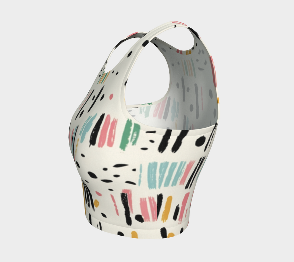 Abstract Brushstroke Women’s Crop Top